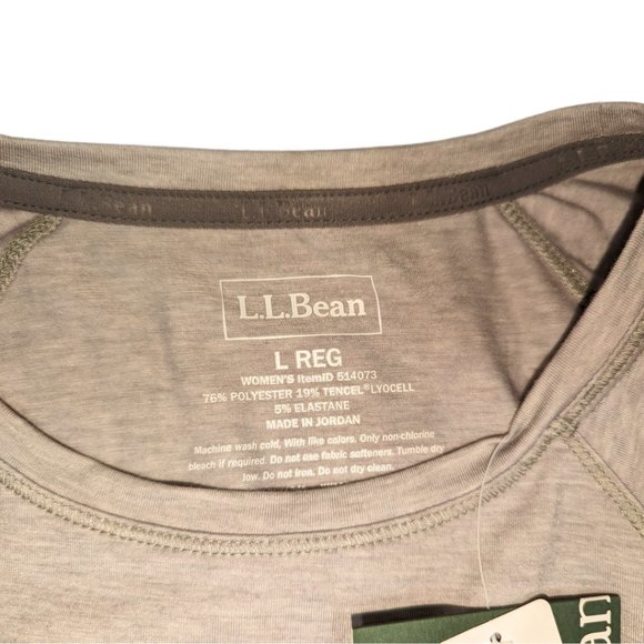 L.L Bean NWT Men's Large Short Sleeve Grey Everyday Sun Smart T-Shirt - Picture 8 of 11